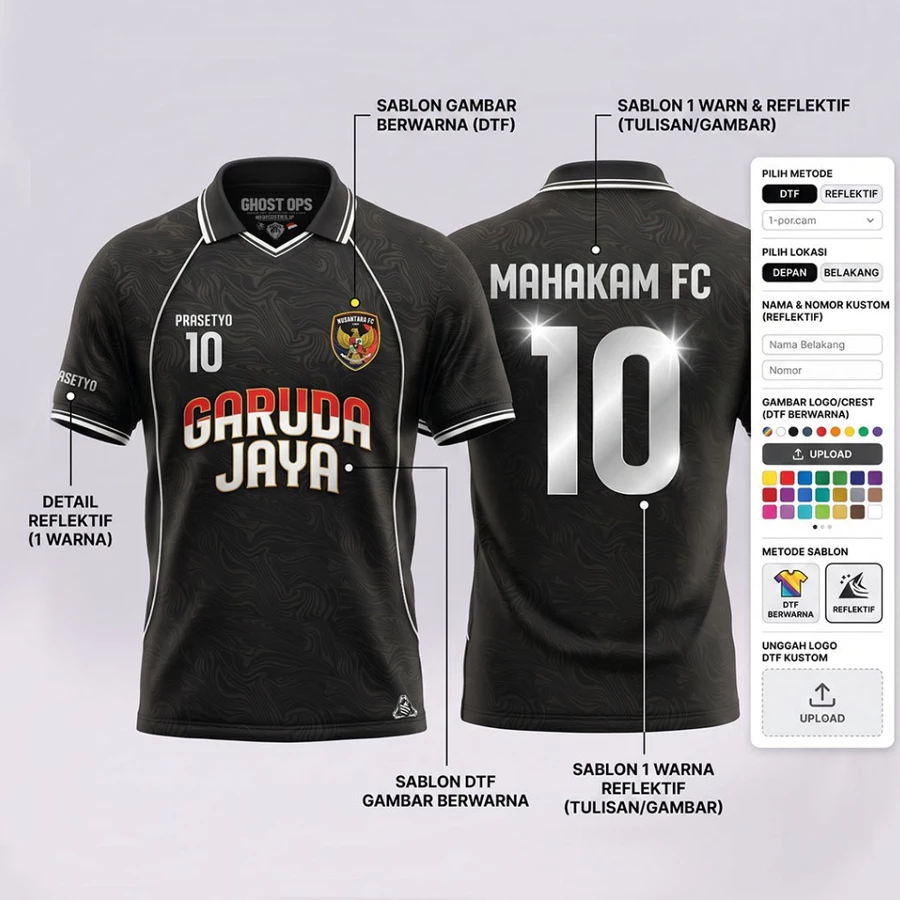KAOS POLO V-NECK DRYFIT EMBOS PREMIUM