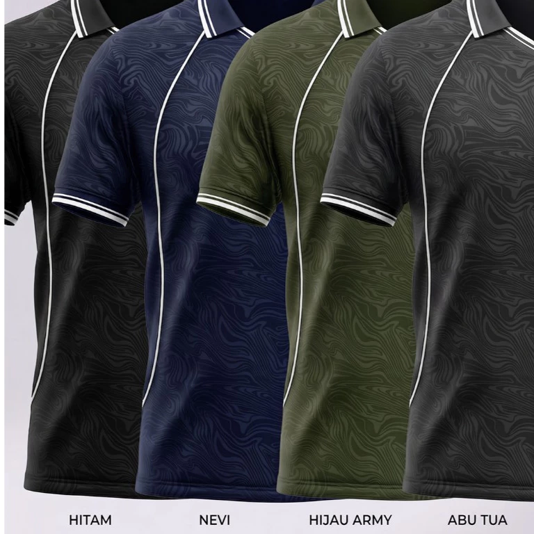 KAOS POLO V-NECK DRYFIT EMBOS PREMIUM