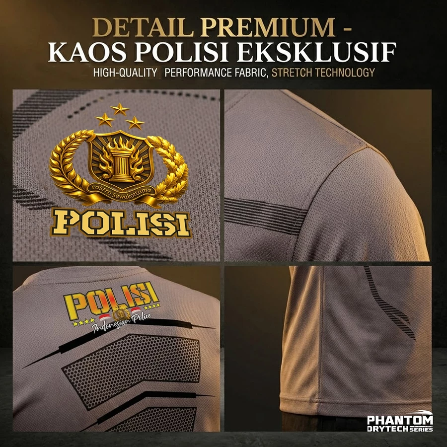 KAOS OLAHRAGA DRYFIT POLISI PREMIUM