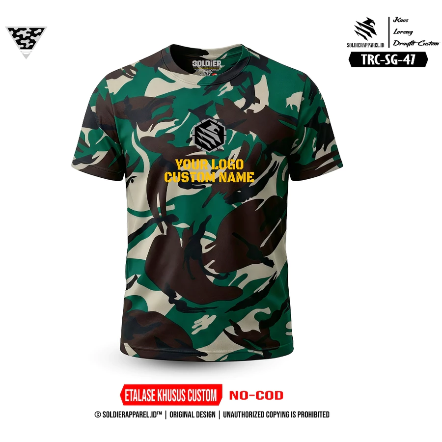KAOS LORENG DRYFIT CUSTOM BEBAS