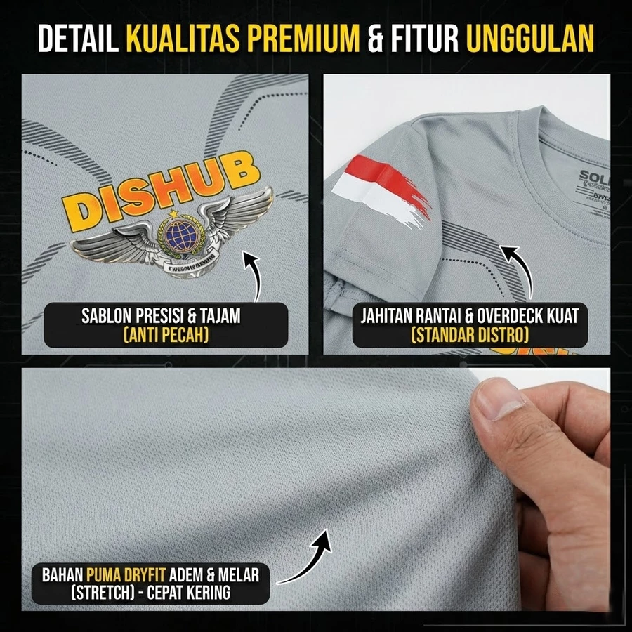 KAOS DRYFIT DISHUB DINAS LAPANGAN