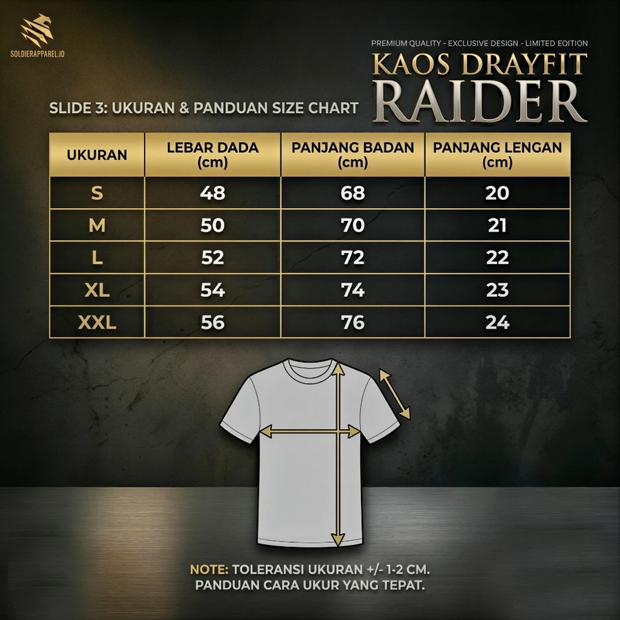 KAOS OLAHRAGA DRYFIT RAIDER PREMIUM