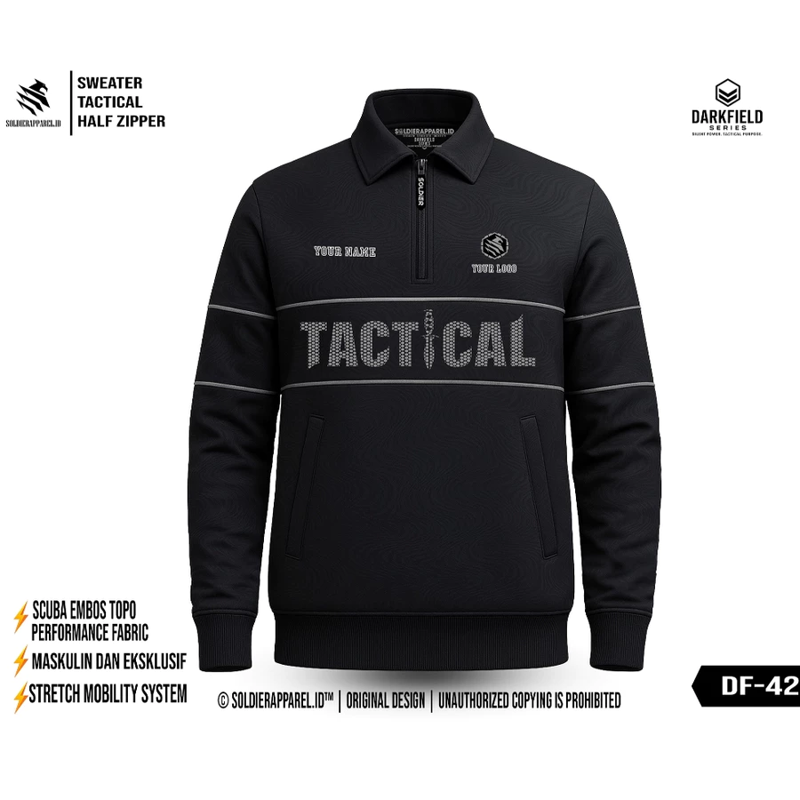 SWEATER TACTICAL HALF ZIPPER SCUBA PREMIUM