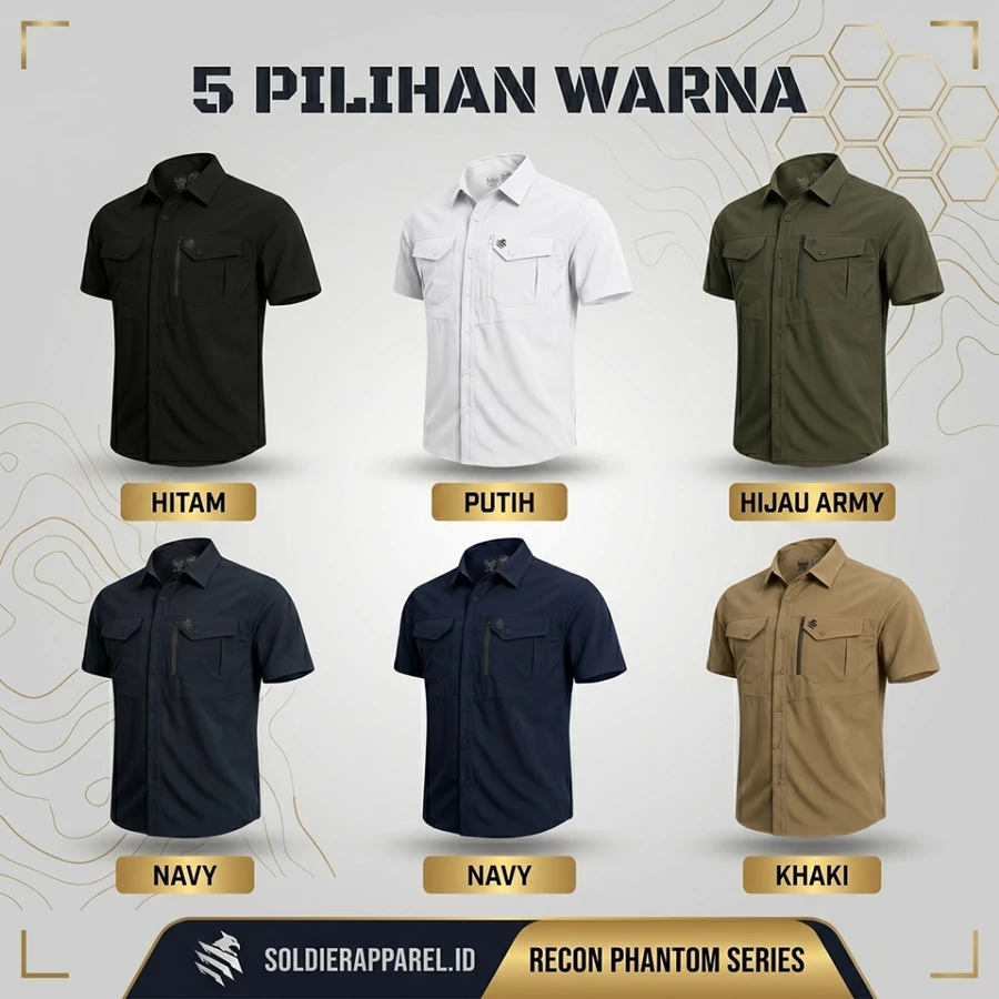 KEMEJA TACTICAL LENGAN PENDEK TWILL STRETCH