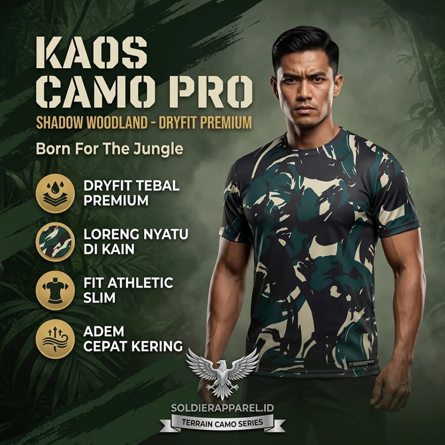 KAOS LORENG MALVINAS DRYFIT PRO