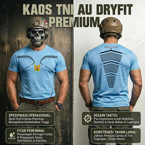 KAOS OLAHRAGA DRYFIT TNI-AU PREMIUM