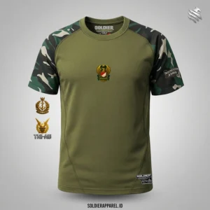 KAOS LORENG DRYFIT KOMBINASI HIJAU