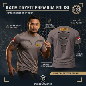 KAOS OLAHRAGA DRYFIT POLISI PREMIUM