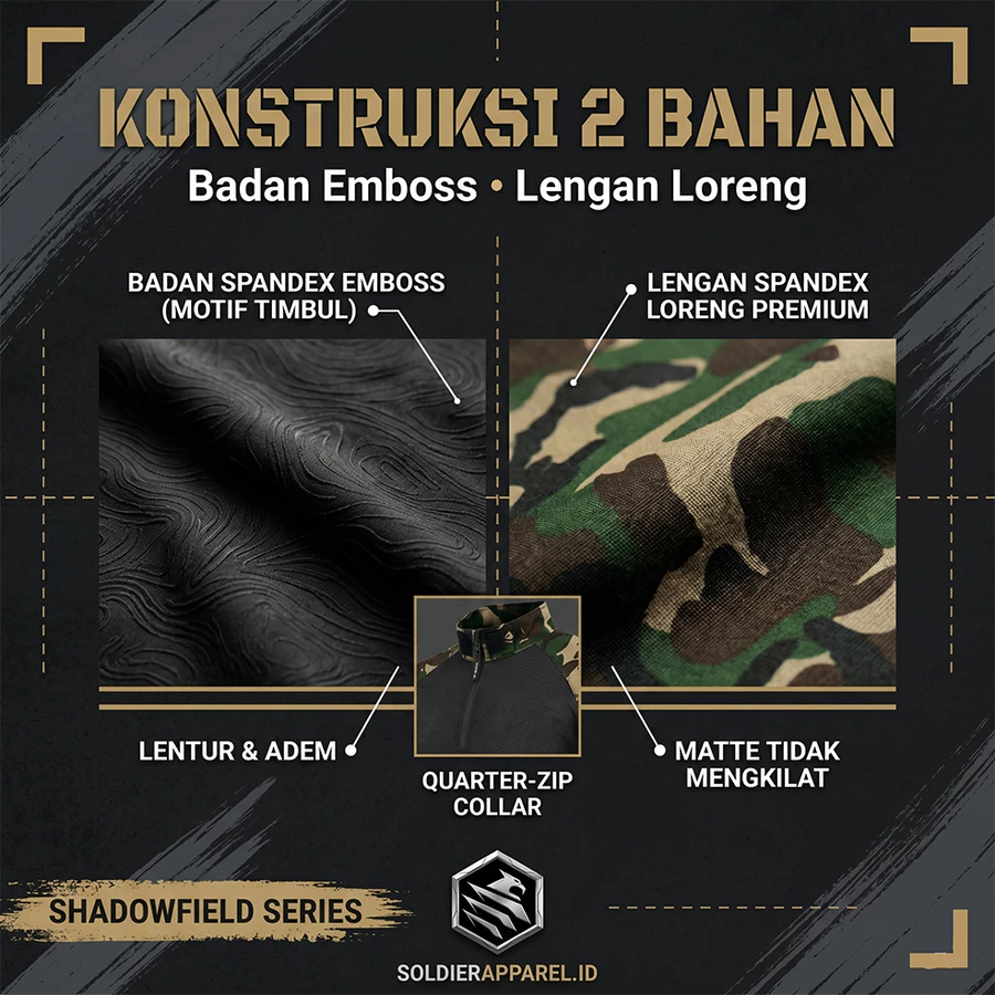 KAOS TACTICAL BDU PANJANG KERAH TINGGI