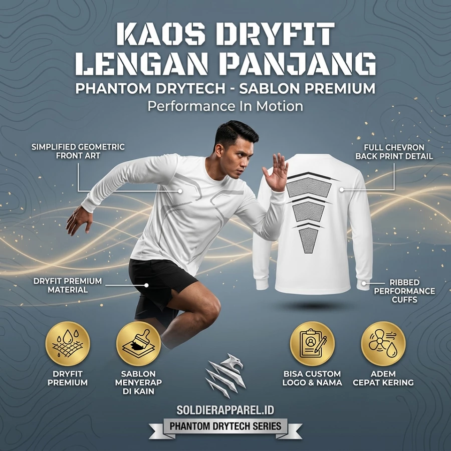 KAOS DRYFIT LENGAN PANJANG