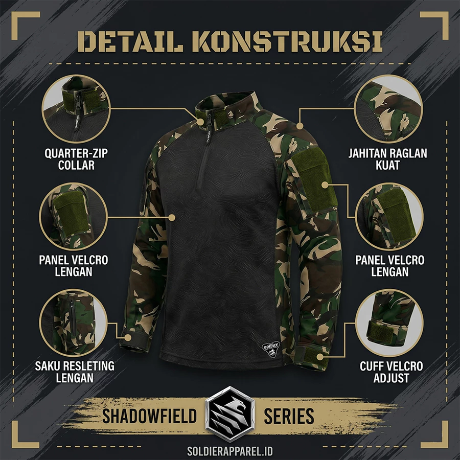 KAOS TACTICAL BDU PANJANG KERAH TINGGI