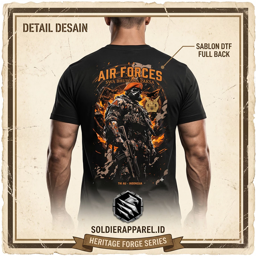 KAOS KATUN COMBED 20S AIR FORCE