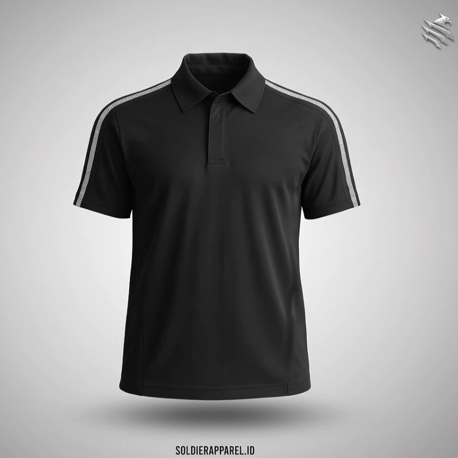 KAOS POLO DRYFIT TEBAL LIS STRIP 2