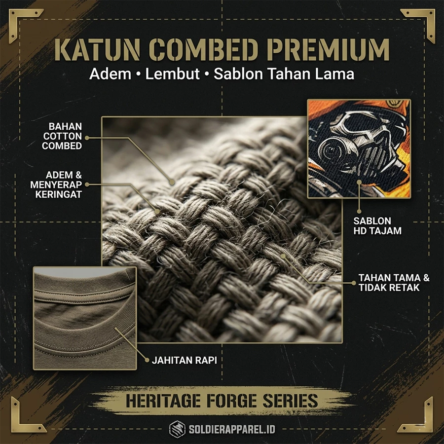 KAOS KATUN COMBED 20S AIR FORCE