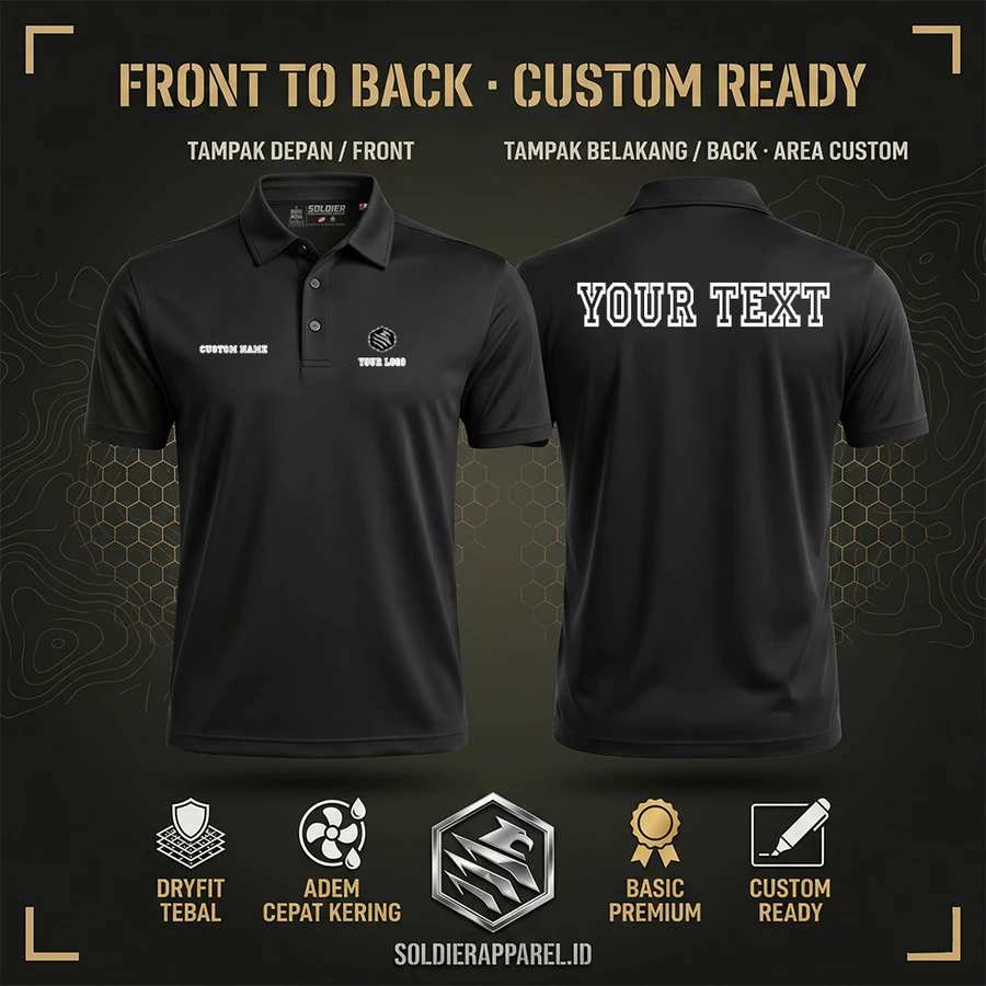 KAOS POLO POLOS DRYFIT TEBAL