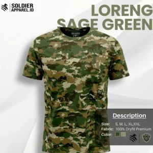 KAOS LORENG SAGE GREEN DRYFIT