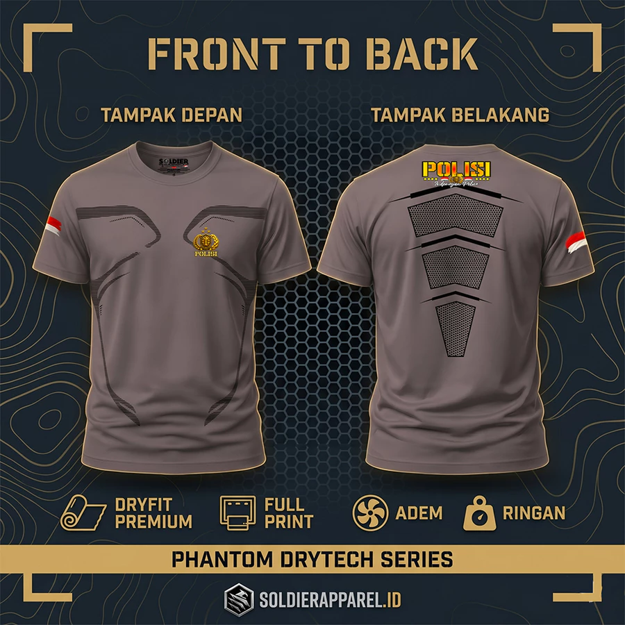 KAOS OLAHRAGA DRYFIT POLISI PREMIUM
