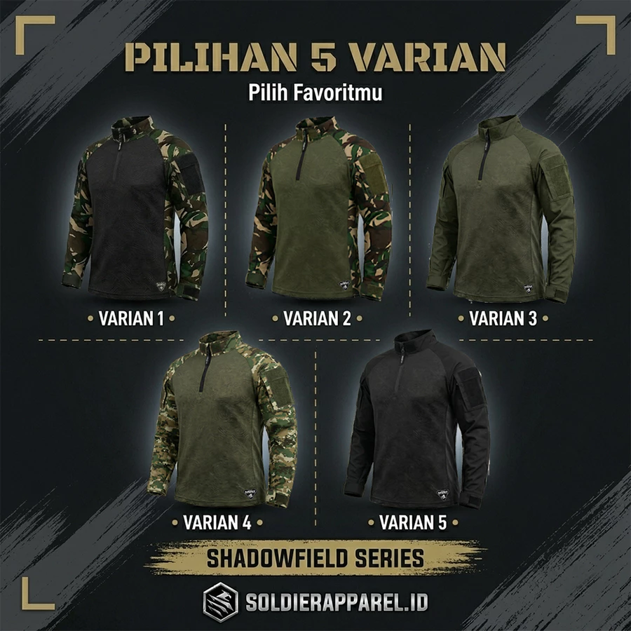 KAOS TACTICAL BDU PANJANG KERAH TINGGI