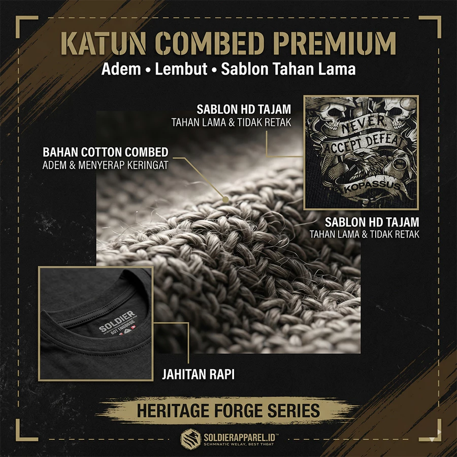 KAOS KATUN 20S PREMIUM KOPASSUS