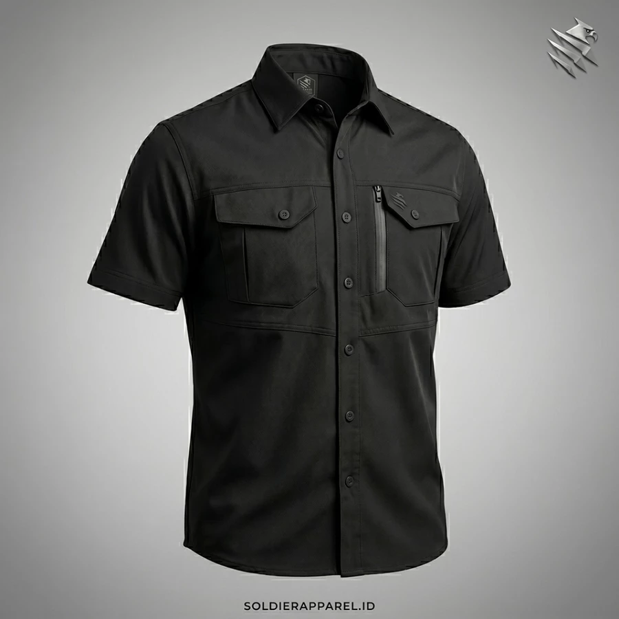 KEMEJA TACTICAL LENGAN PENDEK TWILL STRETCH