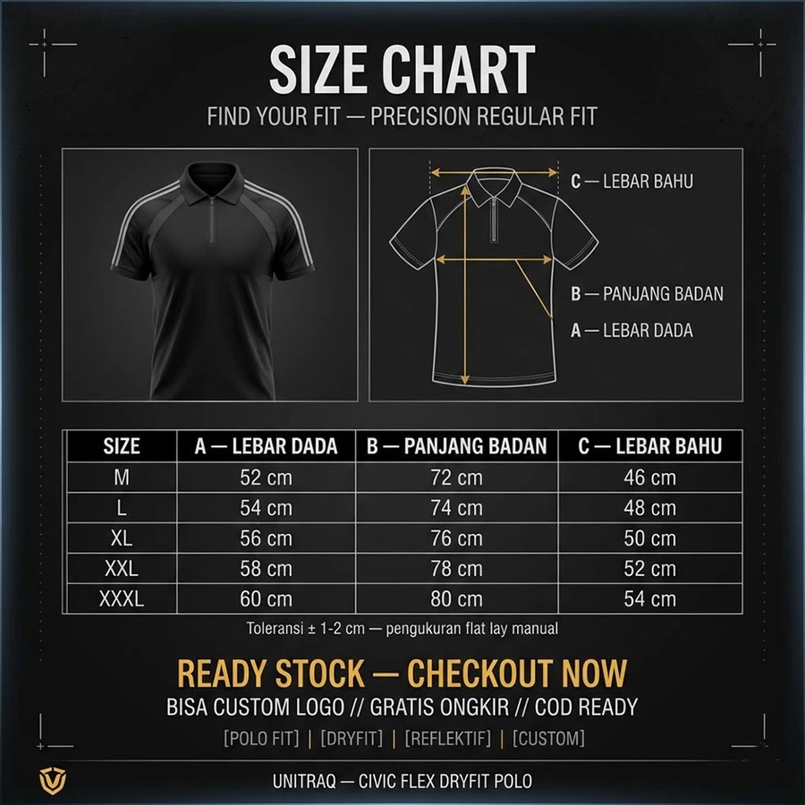 KAOS POLO DRYFIT TEBAL LIS STRIP 2