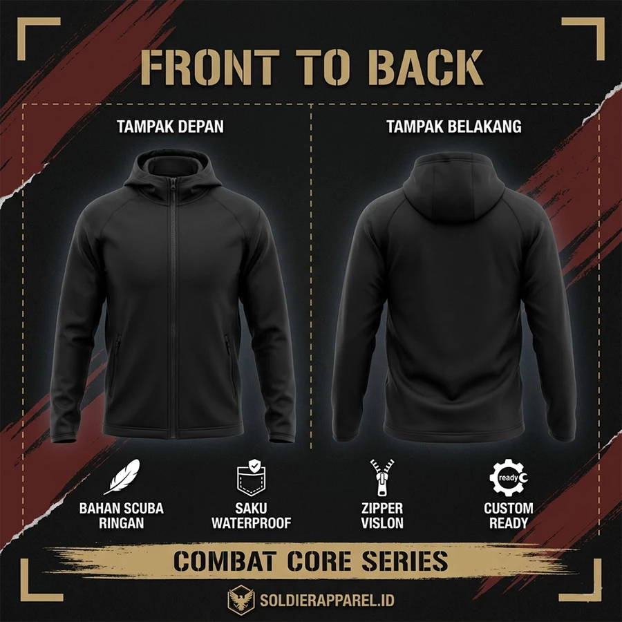 JAKET RUNNING HOODIE SCUBA