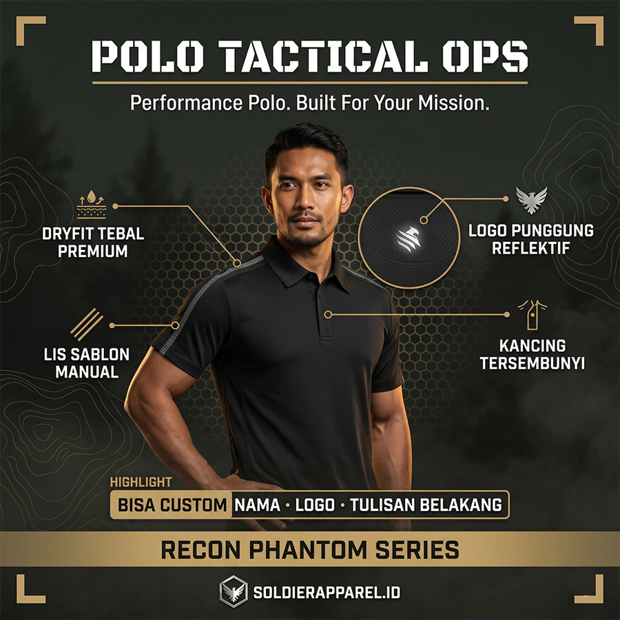 KAOS POLO DRYFIT TEBAL LIS STRIP 2