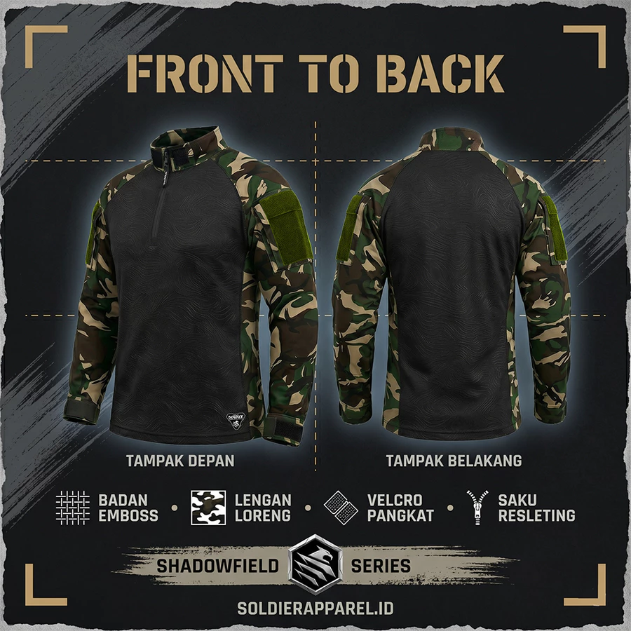 KAOS TACTICAL BDU PANJANG KERAH TINGGI