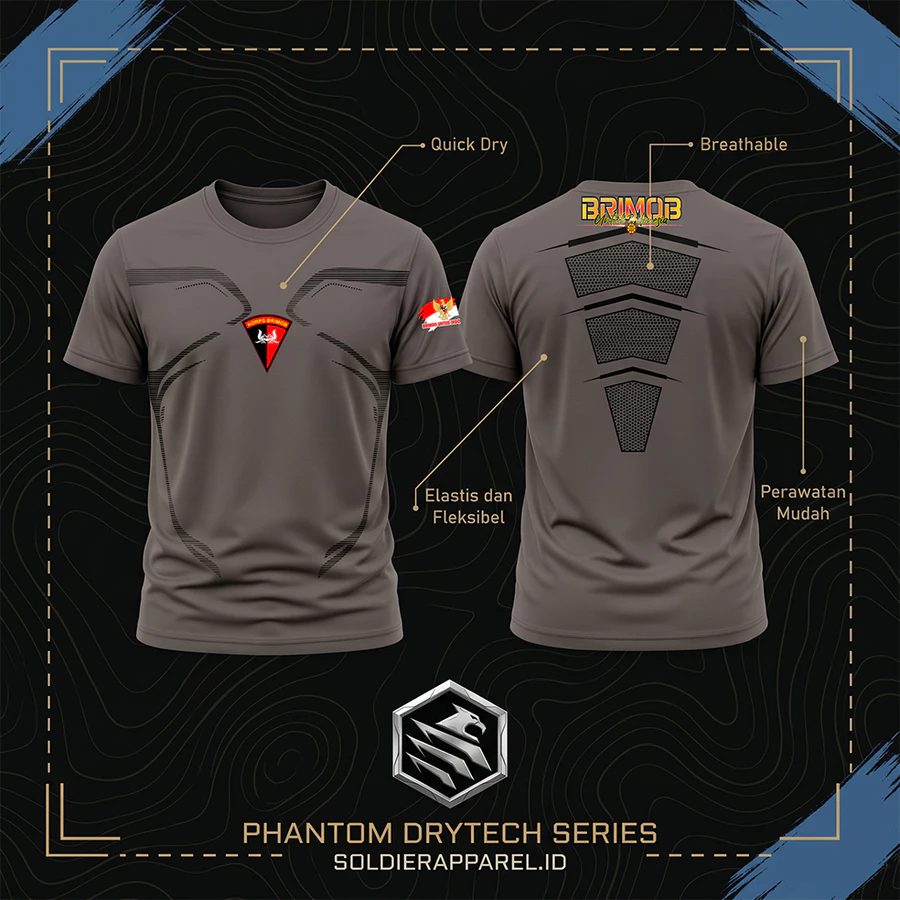 KAOS OLAHRAGA DRYFIT BRIMOB PREMIUM
