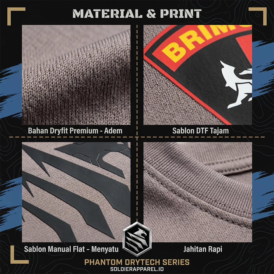 KAOS OLAHRAGA DRYFIT BRIMOB PREMIUM