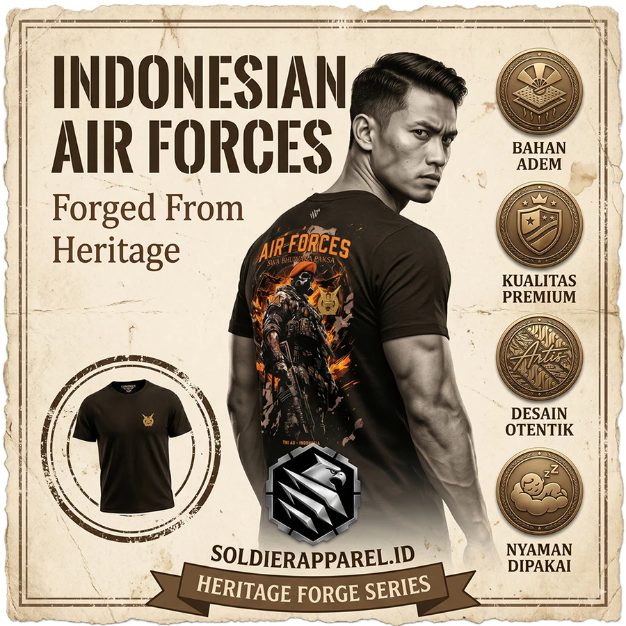 KAOS KATUN COMBED 20S AIR FORCE