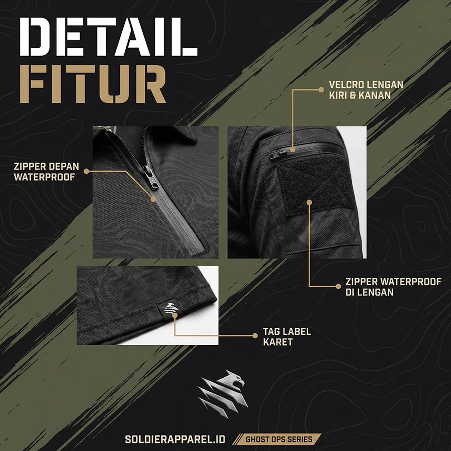 KAOS POLO TACTICAL ZIPPER DRYFIT EMBOSS